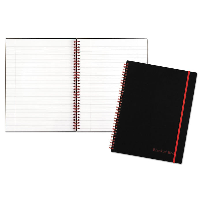 Black n' Red Flexible Cover Twinwire Notebook, SCRIBZEE Compatible, 1 Subject, Wide/Legal Rule, Black Cover, 11 x 8.5, 70 Sheets