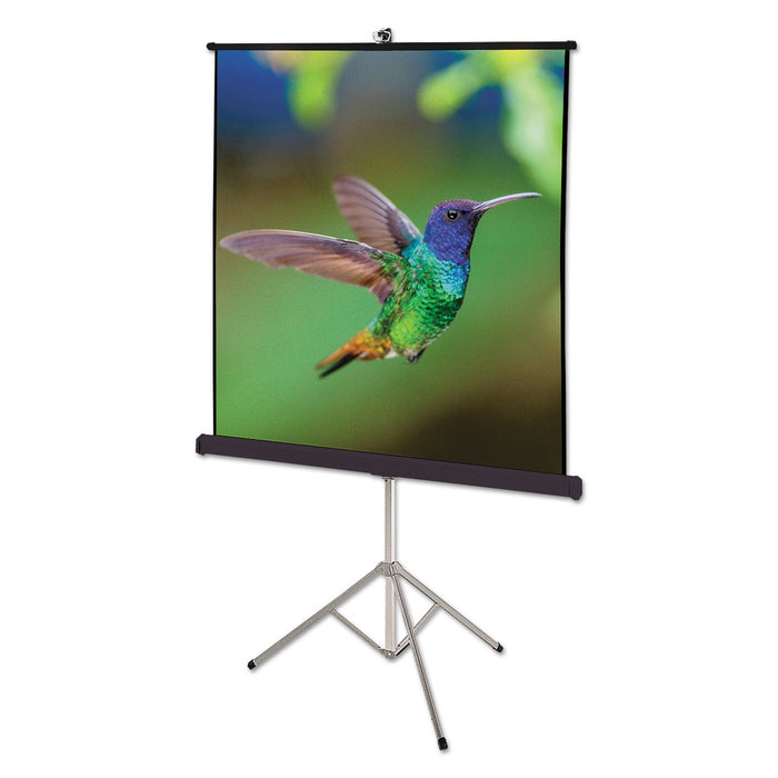 Quartet Portable Tripod Projection Screen, 60 x 60, White Matte Finish