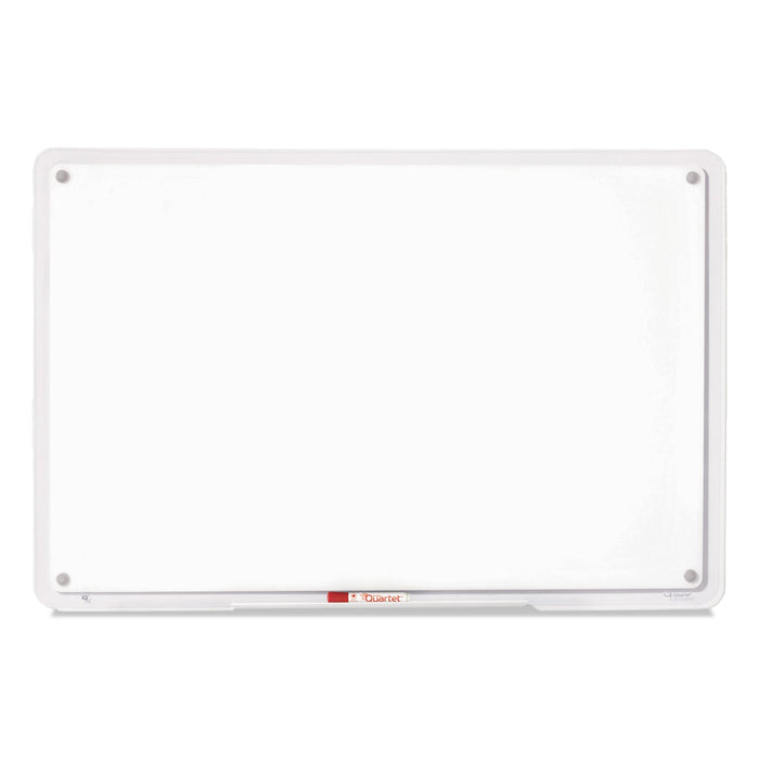 Quartet iQ Total Erase Board, 23 x 16, White, Clear Frame