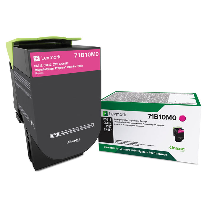 Lexmark 71B10M0 Unison Toner, 2,300 Page-Yield, Magenta