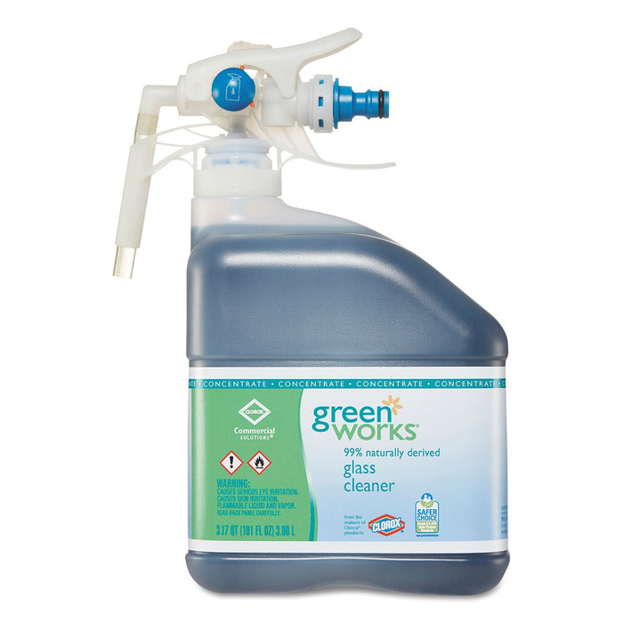 Green Works Glass Cleaner Concentrate, Original, 101 oz Bottle, 2/Carton