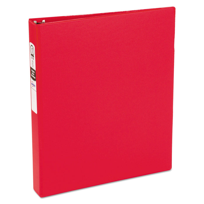 Avery Economy Non-View Binder with Round Rings, 3 Rings, 1" Capacity, 11 x 8.5, Red, (3310)
