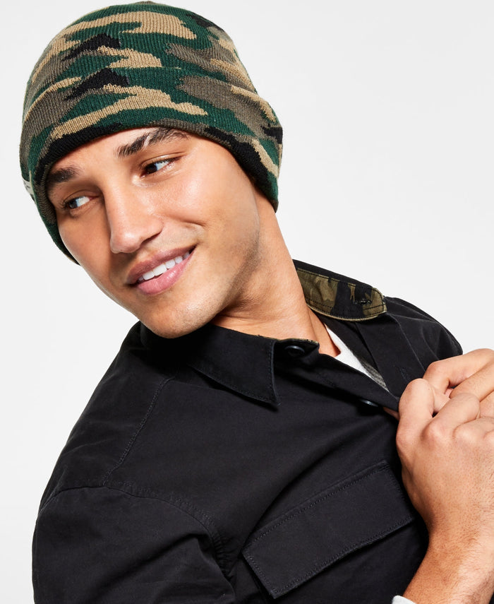 Sun + Stone Mens Mid-Camo Beanie by Vanessa Jane