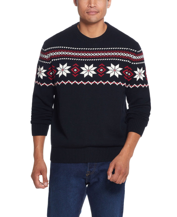 Weatherproof Vintage Mens Snowflake Crew Neck Sweater, Size XL by Vanessa Jane