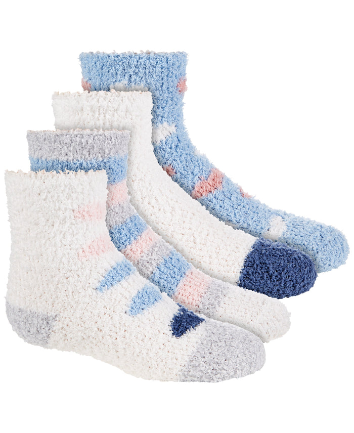 Trimfit Girls 4-Pack Retro Hearts Cozy Crew Socks by Vanessa Jane