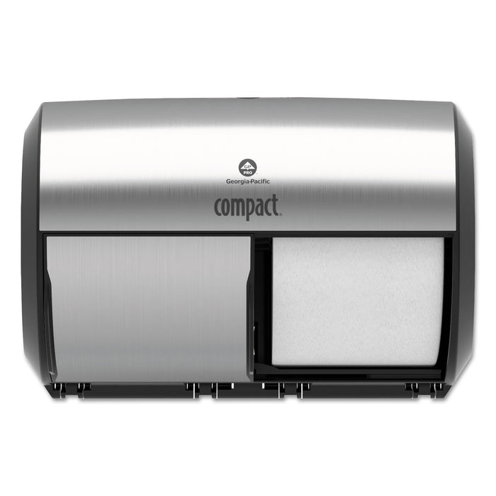 Georgia Pacific Compact Coreless Side-by-Side 2-Roll Dispenser, 11 x 7.38 x 7.38, Stainless Steel