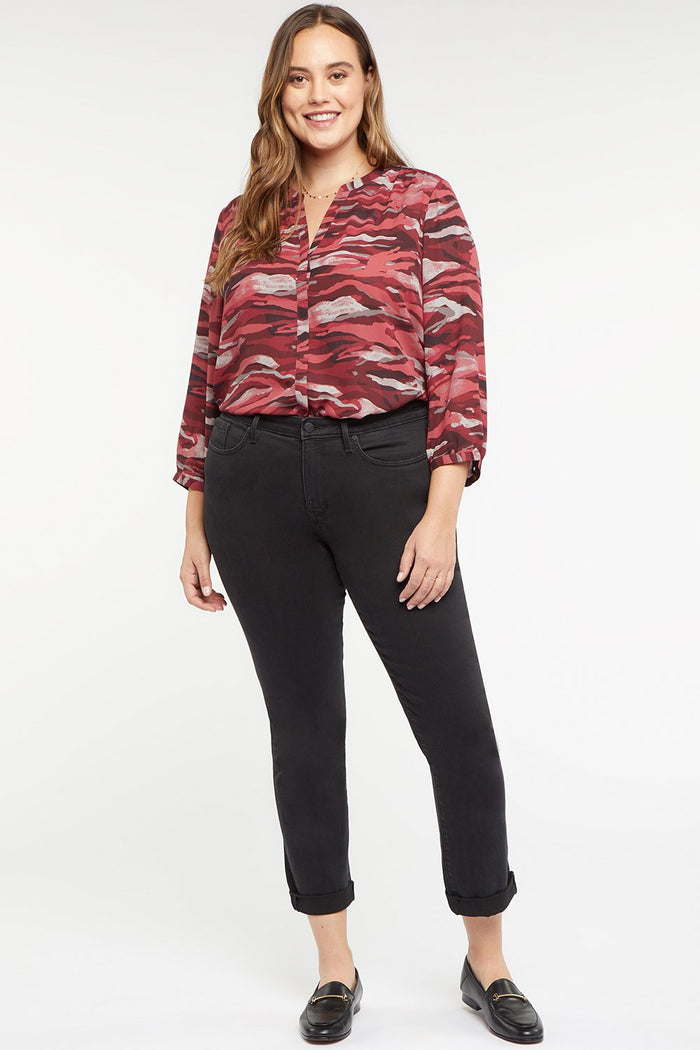 NYDJ Plus Sheri Slim Ankle Cuff Jeans in Trinity, 16 W by Vanessa Jane