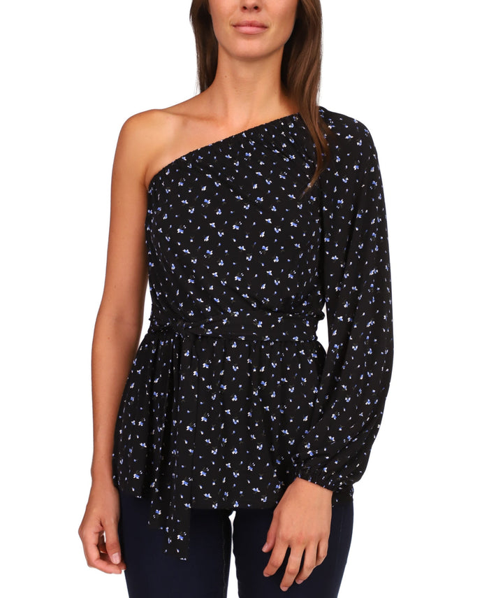Michael Kors One Shoulder Tie Waist Tunic Top by Vanessa Jane