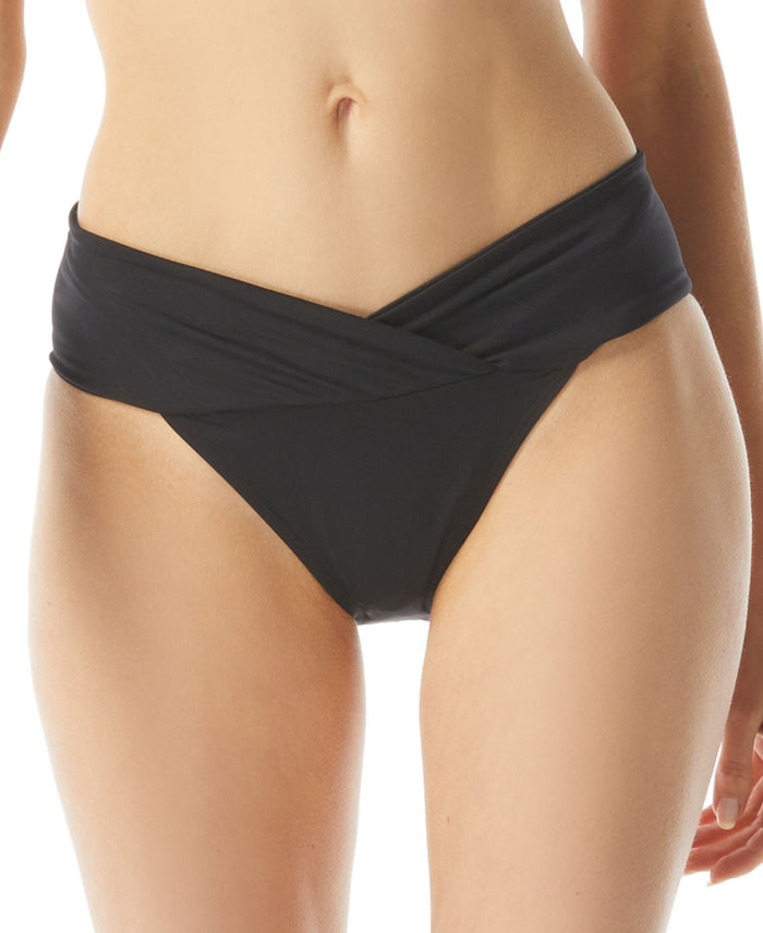 Michael Michael Kors Gathered-Waist Euro Bikini Bottom, Size Medium by Vanessa Jane