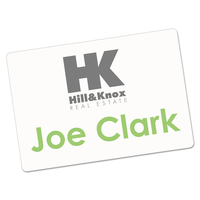 Avery Printable Adhesive Name Badges, 3.38 x 2.33, White, 100/Pack