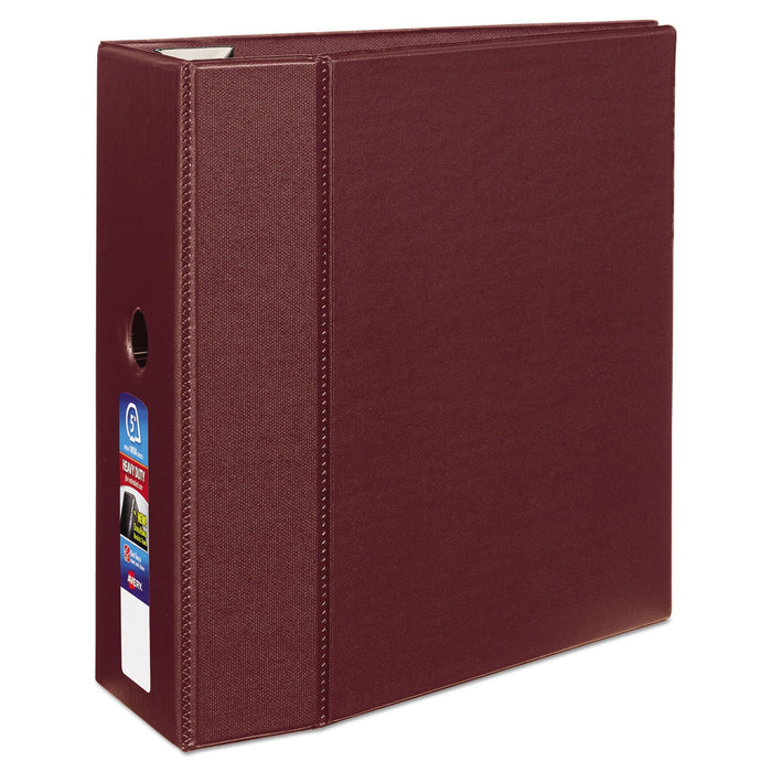 Avery Heavy-Duty Non-View Binder with DuraHinge, Three Locking One Touch EZD Rings and Thumb Notch, 5" Capacity, 11 x 8.5, Maroon