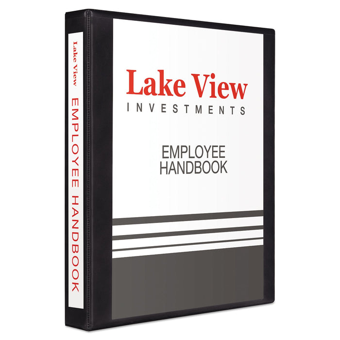 Avery Heavy-Duty View Binder with DuraHinge and One Touch EZD Rings, 3 Rings, 1" Capacity, 11 x 8.5, Black