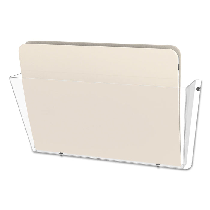 deflecto Unbreakable DocuPocket Wall File, Letter Size, 14.5" x 3" x 6.5", Clear
