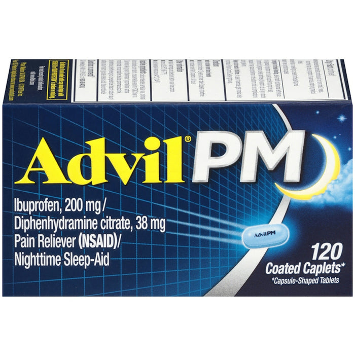 Advil Pm Pain Reliever/Nighttime Sleep -Aid Caplets 120 Ct by Pasteur Pharmacy