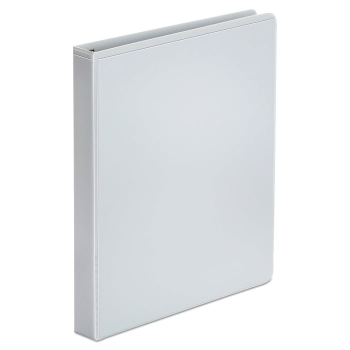 Universal Economy Round Ring View Binder, 3 Rings, 1" Capacity, 11 x 8.5, White, 12/Carton