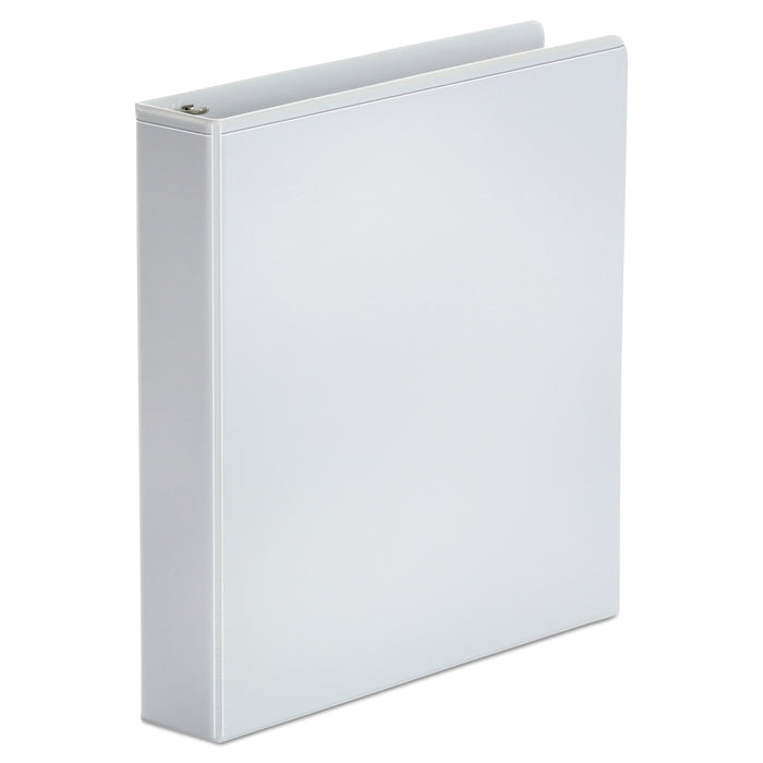 Universal Economy Round Ring View Binder, 3 Rings, 1.5" Capacity, 11 x 8.5, White, 6/Pack