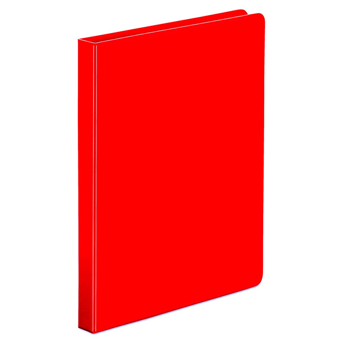 Universal Economy Non-View Round Ring Binder, 3 Rings, 0.5" Capacity, 11 x 8.5, Red