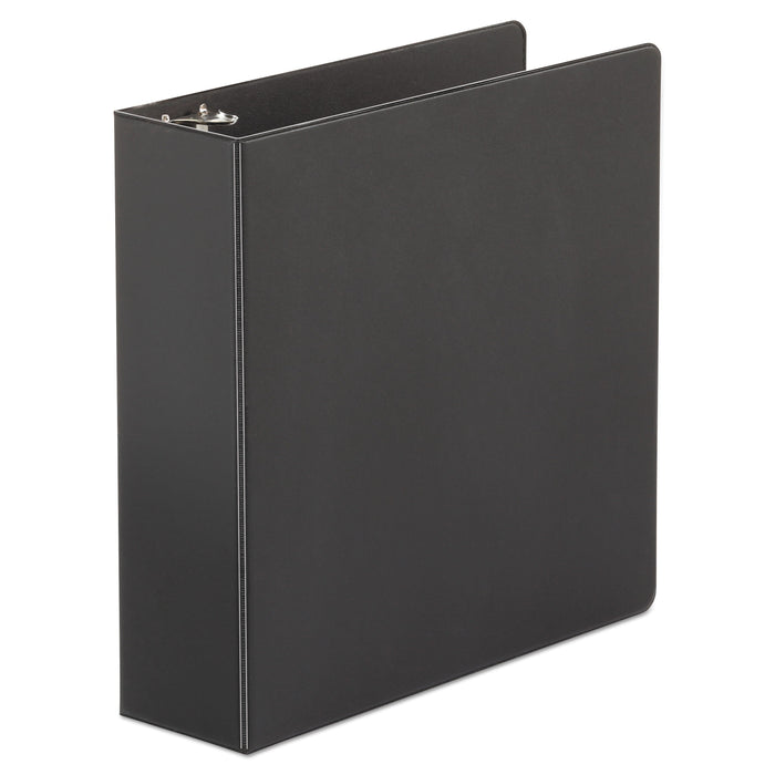 Universal Economy Non-View Round Ring Binder, 3 Rings, 3" Capacity, 11 x 8.5, Black