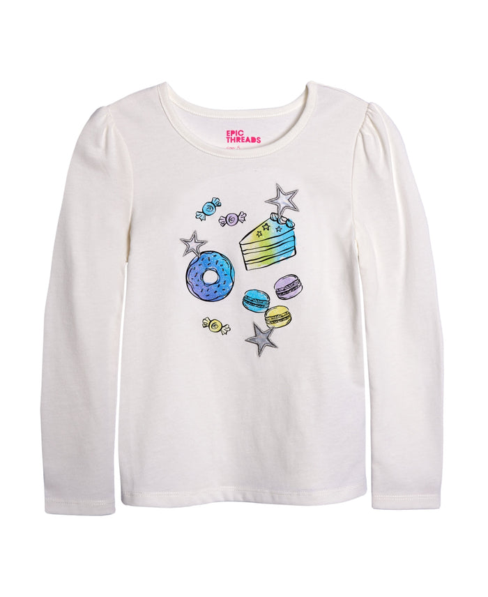 Epic Threads Toddler Girls Desserts T-shirt, Size 4T/4 by Vanessa Jane