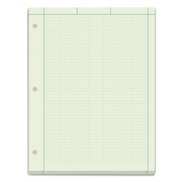 TOPS Engineering Computation Pads, Cross-Section Quadrille Rule (5 sq/in, 1 sq/in), Green Cover, 200 Green-Tint 8.5 x 11 Sheets