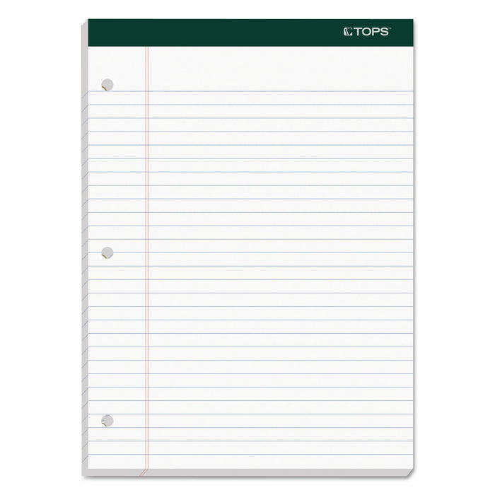 TOPS Double Docket Ruled Pads, Wide/Legal Rule, 100 White 8.5 x 11.75 Sheets, 6/Pack