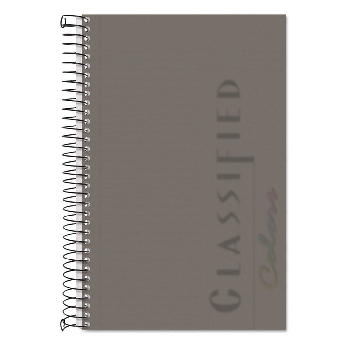 TOPS Color Notebooks, 1 Subject, Narrow Rule, Graphite Cover, 8.5 x 5.5, 100 White Sheets