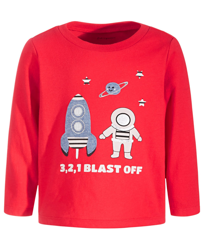 First Impressions Baby Boys Blast Off Long-Sleeve T-Shirt by Vanessa Jane