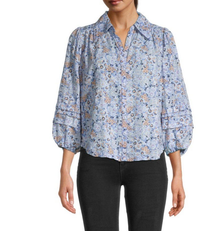 Free People Happy Days Floral Blouse, Size Small by Vanessa Jane