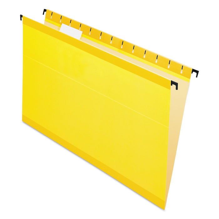 Pendaflex SureHook Hanging Folders, Legal Size, 1/5-Cut Tabs, Yellow, 20/Box