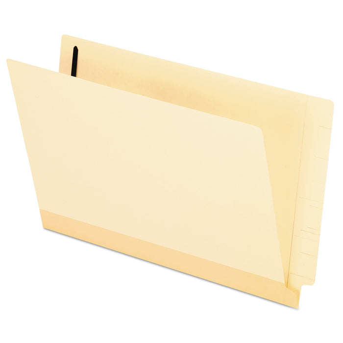 Pendaflex Manila Laminated End Tab Fastener Folders, 1 Fastener, Legal Size, 11-pt Manila Exterior, 50/Box