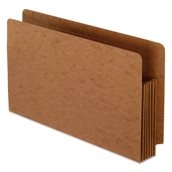 Pendaflex Heavy-Duty End Tab File Pockets, 5.25" Expansion, Legal Size, Red Fiber, 10/Box