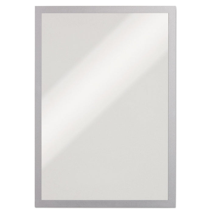 Durable DURAFRAME Sign Holder, 11 x 17, Silver, 2/Pack