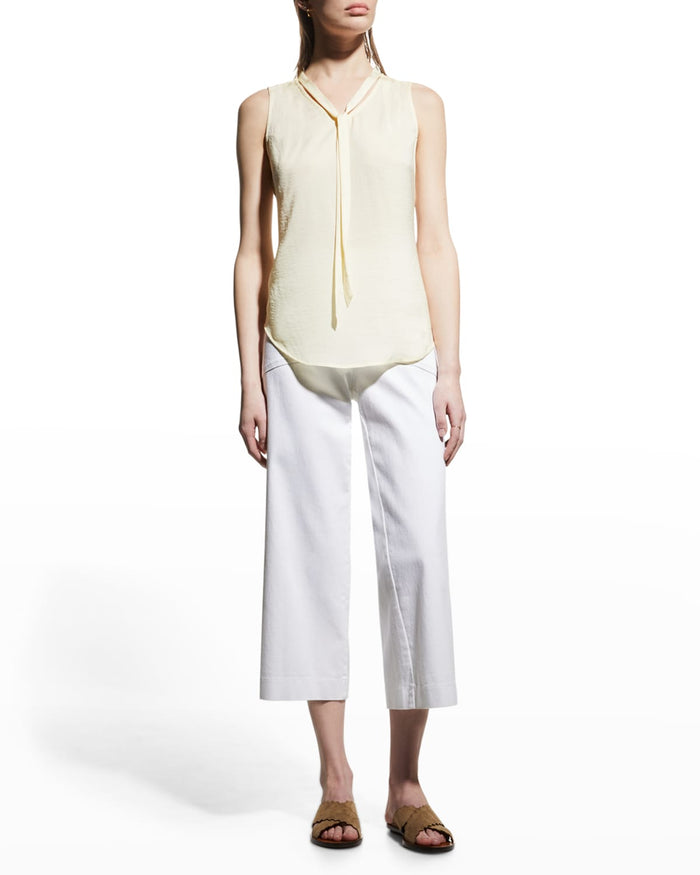 NIC+ZOE Soft Drape Tie Tank in Lemonade by Vanessa Jane