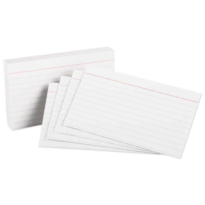 Oxford Heavyweight Ruled Index Cards, 3 x 5, White, 100/Pack