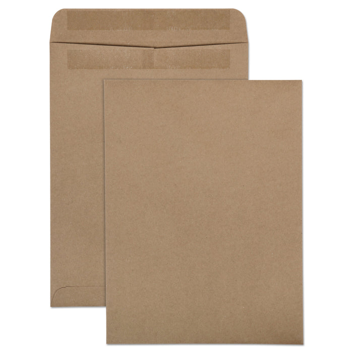 Quality Park Recycled Brown Kraft Redi-Seal Envelope, #10 1/2, Cheese Blade Flap, Redi-Seal Adhesive Closure, 9 x 12, Brown Kraft, 100/Box