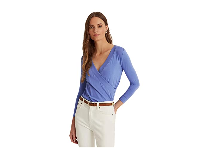 Lauren Ralph Lauren Wrap-Style Jersey Top by Vanessa Jane