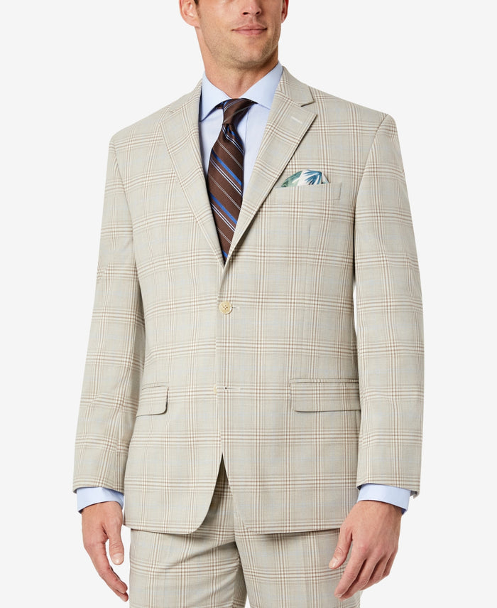 Sean John Mens Classic-Fit Plaid Suit Jacket, Size 40R by Vanessa Jane