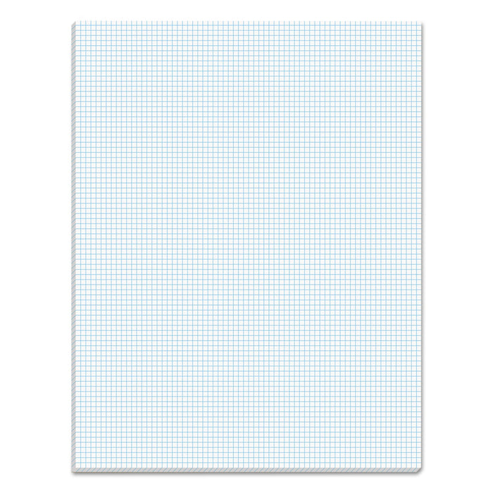 TOPS Quadrille Pads, Quadrille Rule (8 sq/in), 50 White 8.5 x 11 Sheets