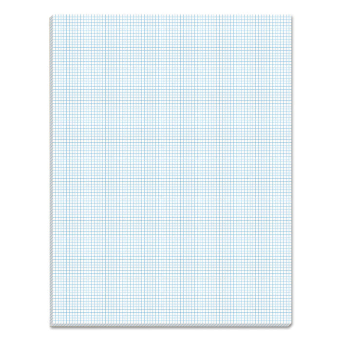 TOPS Quadrille Pads, Quadrille Rule (10 sq/in), 50 White 8.5 x 11 Sheets