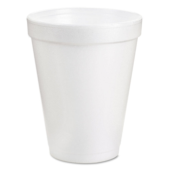 Dart Foam Drink Cups, 6 oz, White, 25/Bag, 40 Bags/Carton