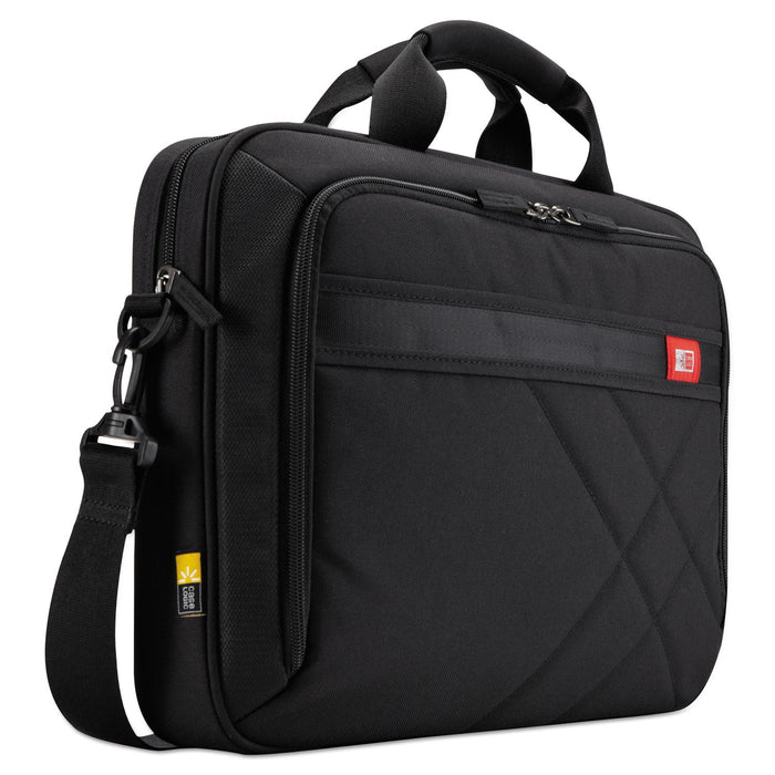 Case Logic Diamond Laptop Briefcase, Fits Devices Up to 17", Nylon, 17.3 x 3.2 x 12.5, Black