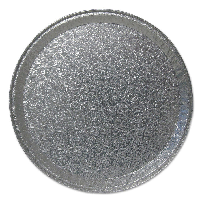 Durable Packaging Aluminum Cater Trays, Flat Tray, 16" Diameter x 0.81"h, Silver, 50/Carton