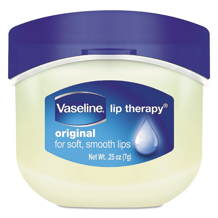 Vaseline Lip Therapy, Original, 0.25 oz, Plastic Flip-Top Container, 32/Carton