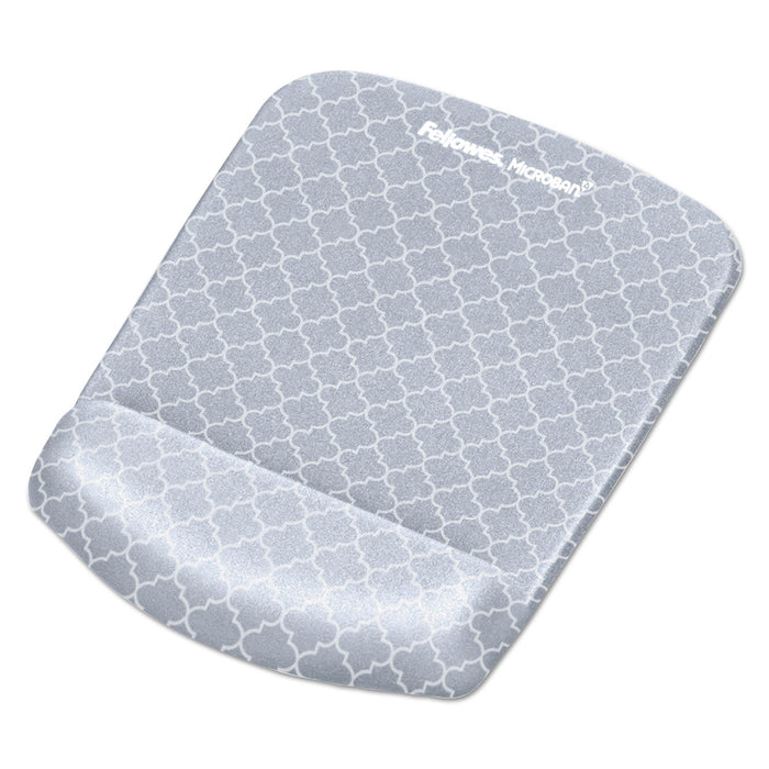 Fellowes PlushTouch Mouse Pad with Wrist Rest, 7.25 x 9.37, Lattice Design