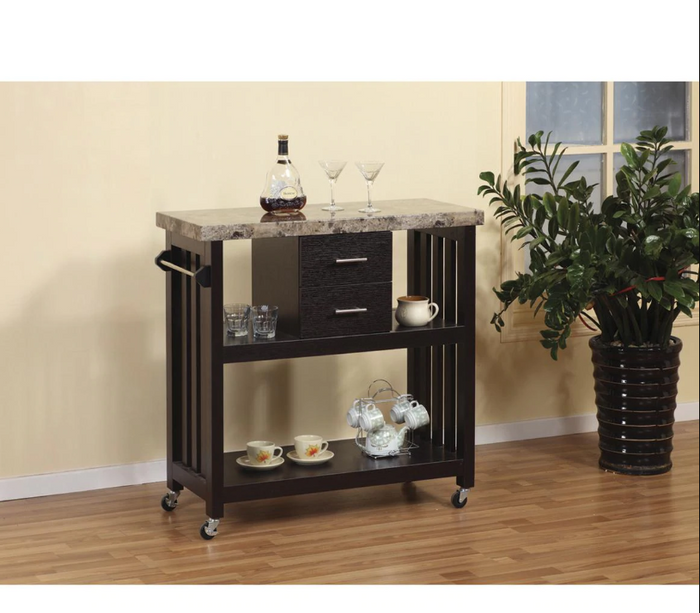 Global Movement Kitchen Cart in Red Cocoa by Vanessa Jane