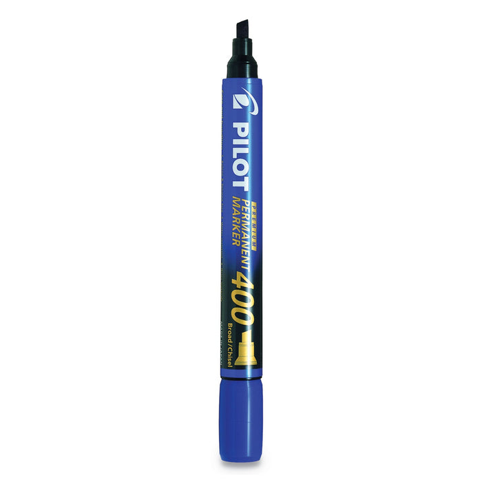 Pilot Premium 400 Permanent Marker, Broad Chisel Tip, Blue, 36/Pack