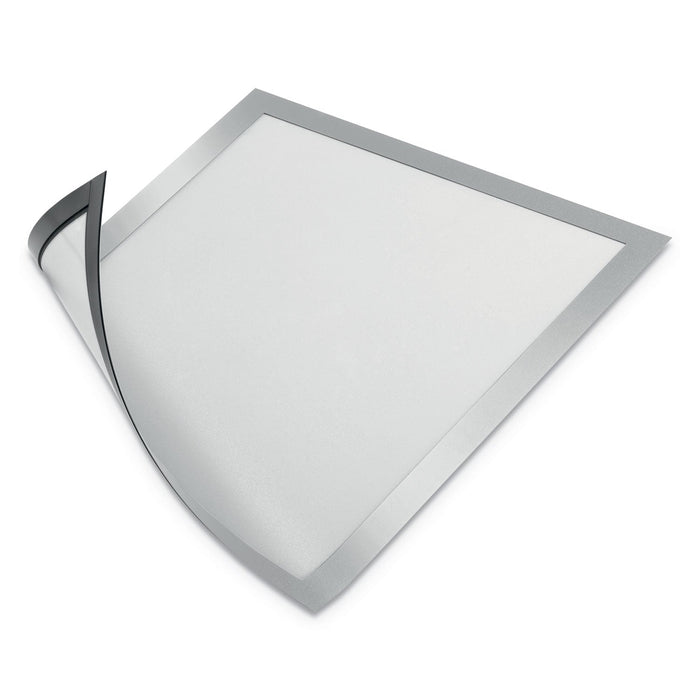 Durable DURAFRAME Magnetic Sign Holder, 8.5 x 11, Silver Frame, 2/Pack