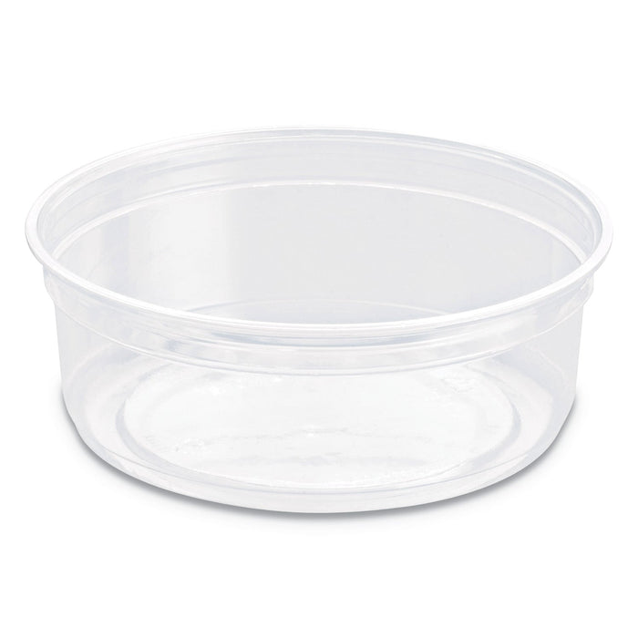 SOLO Bare Eco-Forward RPET Deli Containers, 8 oz, 4.6" Diameter x 1.8"h, Clear, Plastic, 500/Carton