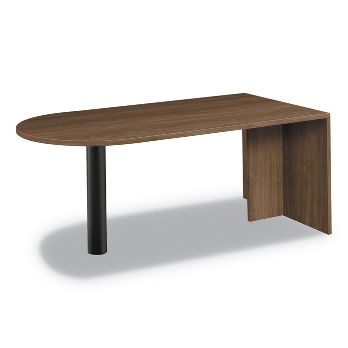 HON Foundation Peninsula with End Panel, Steel Support Column, 72w x 36d x 29h, Pinnacle
