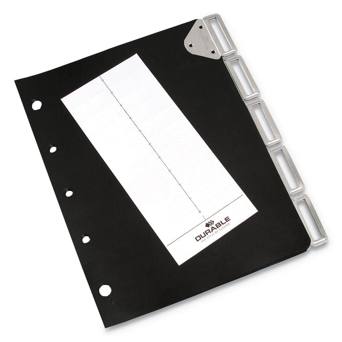 Durable Catalog Rack Index, 5 Sections, Black